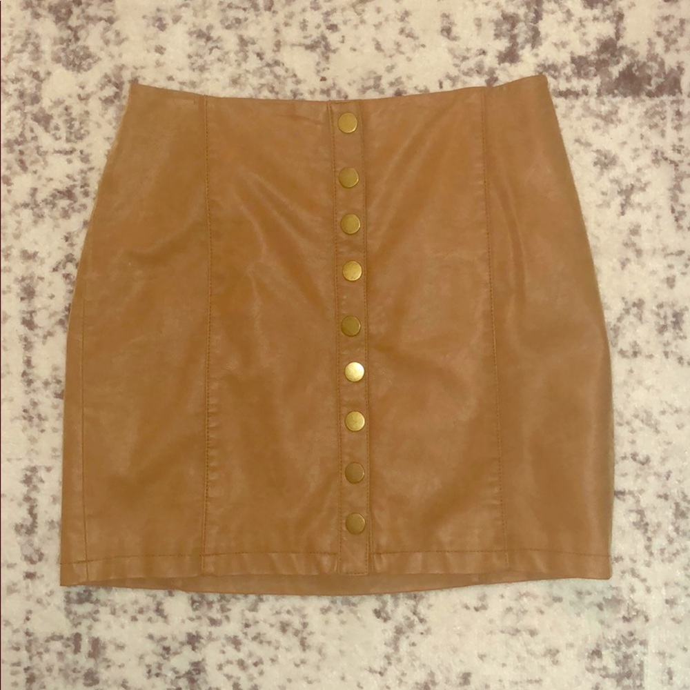 Free People leather skirt